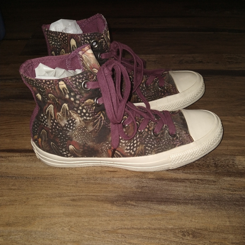 Converse Feather Design Hi Tops